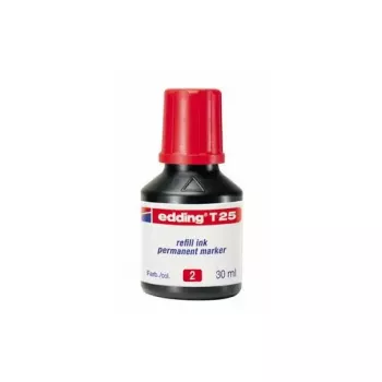 Täyttömuste Edding T-25 -tussiin, punainen muste, 30 ml, yksittäin