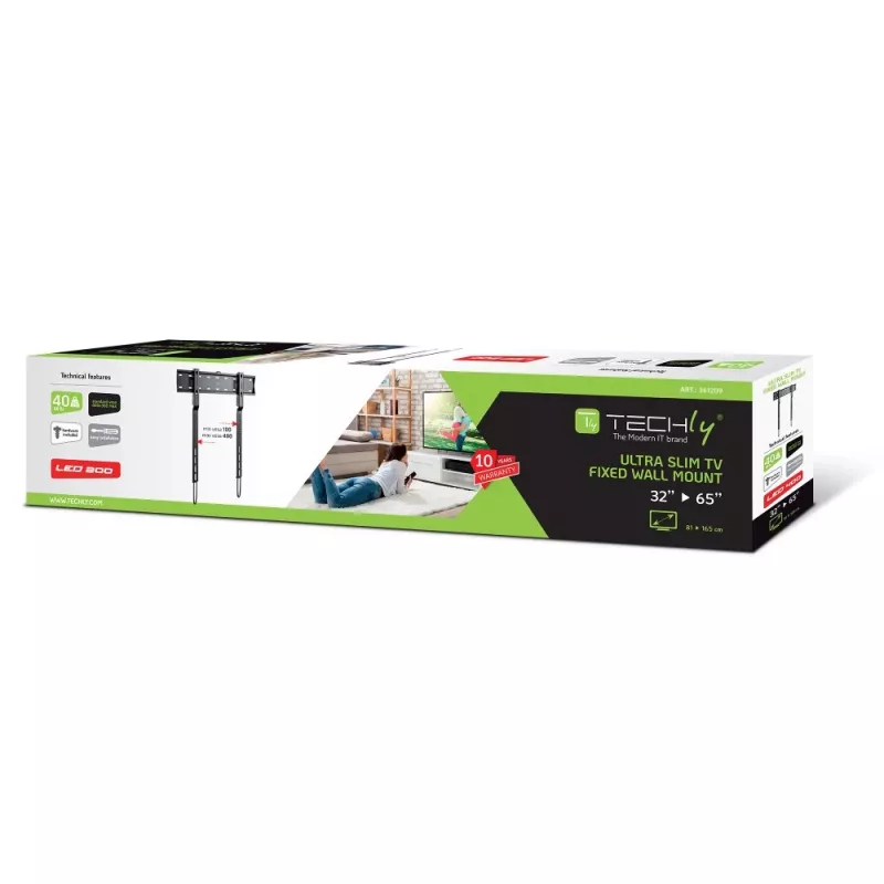 Techly ICA-PLB 734F TV-seinäteline/jalusta 165,1 cm (65