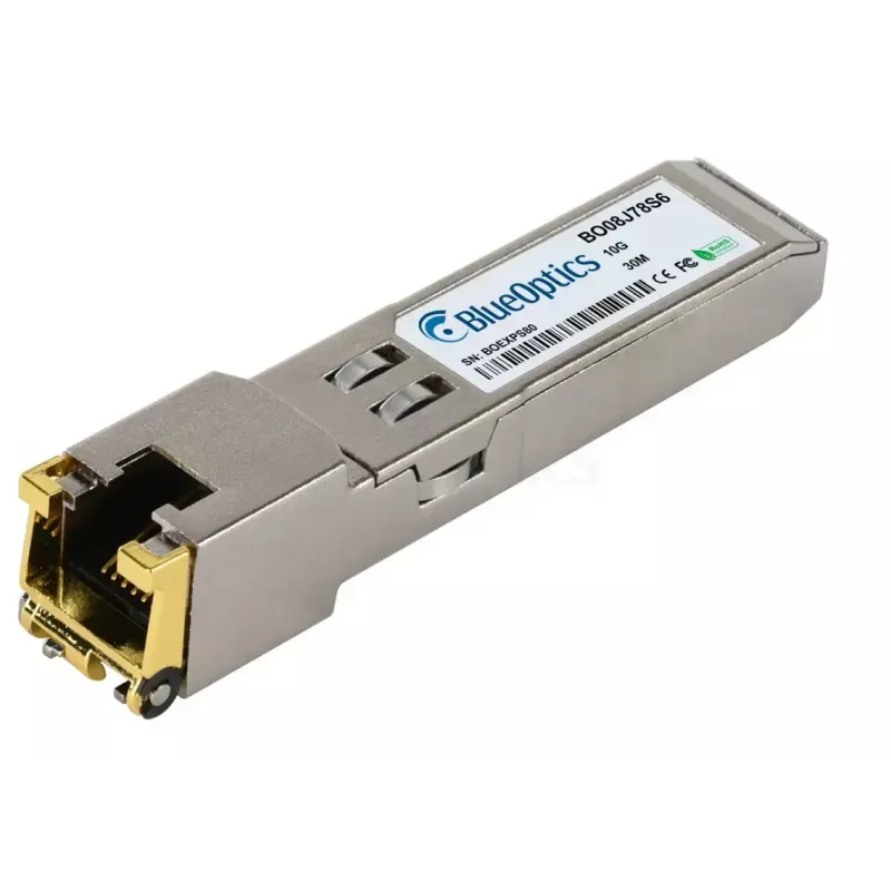 BlueOptics BO08J78S6IN SFP+-lähetinvastaanotin, 10GBASE-T, RJ45, 30 m, teollinen