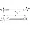 Yhdistelmäavain KS Tools 517.0610, 10 mm, kromi-vanadiini, 140 mm pituus