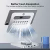 Techly 8-in-1 USB-C-keskitin telakointiasema tablettiteline