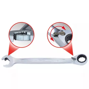 Yhdistelmäavain KS Tools 503.5913 13 mm kromi-vanadiiniteräs 15° taivutettu