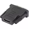 Renkforce 1404076 HDMI-DVI-adapteri, HDMI-naaras – DVI-D-uros 24+1-napainen, musta