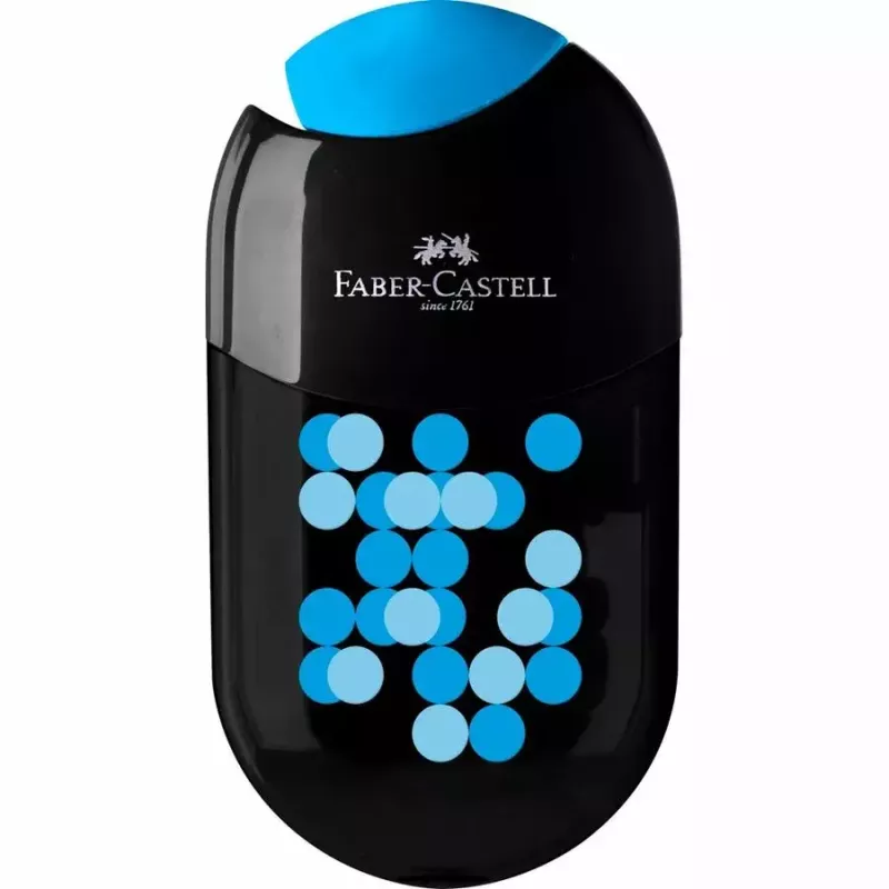 Faber-Castell 183535 Two Tone kaksinkertainen kynänteroitin säiliöllä, 18 kpl:n esillepano
