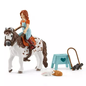 schleich HORSE CLUB Mia & Spotty, hevonen ratsastajan kanssa, hevoset, 5 vuosi/vuotta, monivärinen, muovi