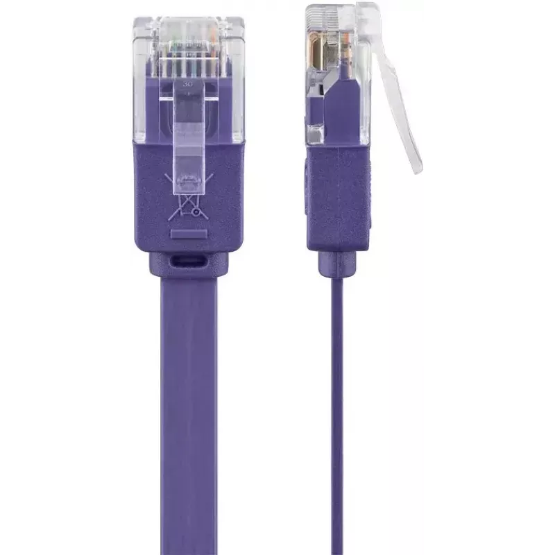 Litteä patch-kaapeli Goobay CAT 6 2 m U/UTP violetti