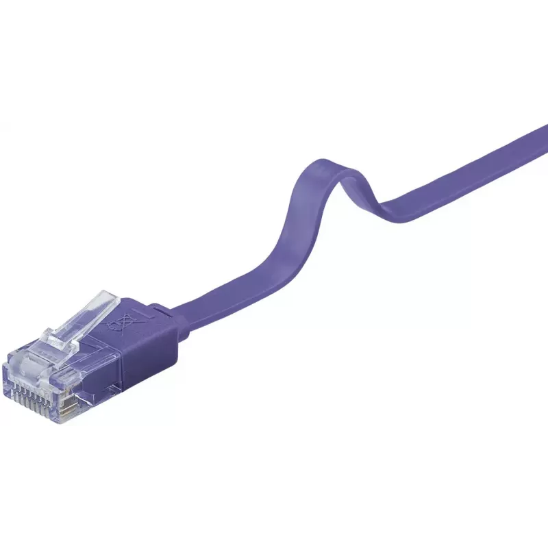 Litteä patch-kaapeli Goobay CAT 6 2 m U/UTP violetti