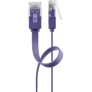 Litteä patch-kaapeli Goobay CAT 6 2 m U/UTP violetti