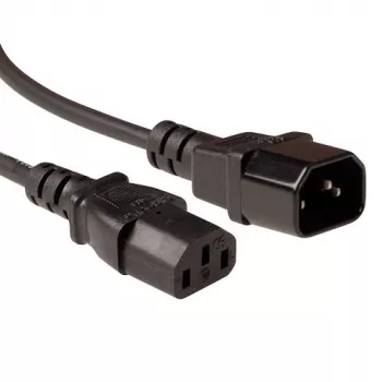 Virtajohto ACT Powercord LSZH C13 - C14 musta 3 m