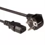 Virtajohto ACT Powercord LSZH CEE 7/7 pistoke (kulma) - C13 musta 2,5 m