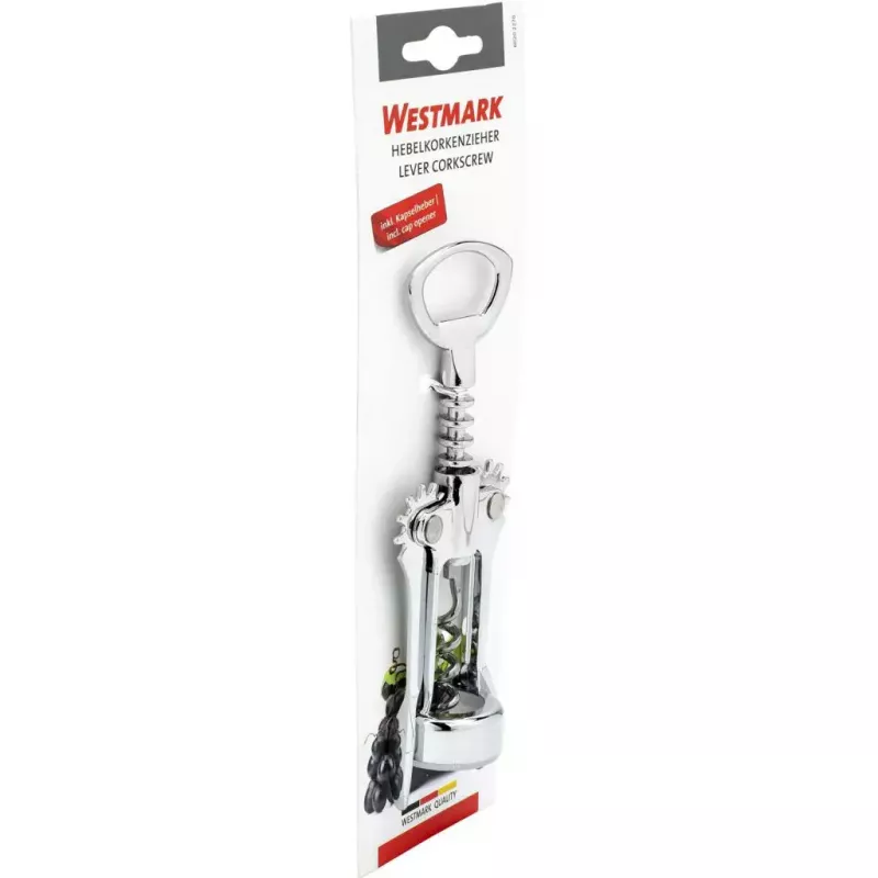 Korkkiruuvi Westmark 60202270 peruskorkkiruuvi, teräs, 173×63×37 mm