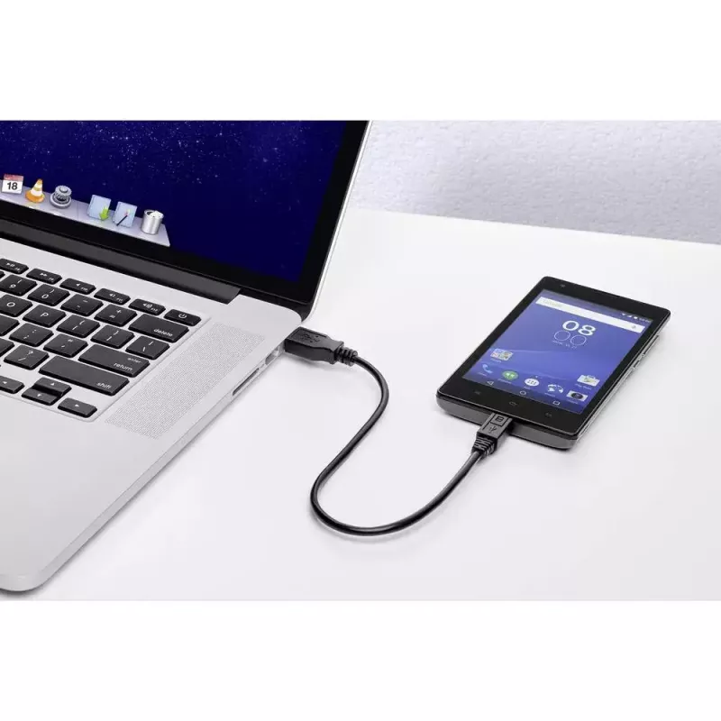 USB-kaapeli Renkforce RF-4463076 0,3 m USB-A - Micro-USB-B musta