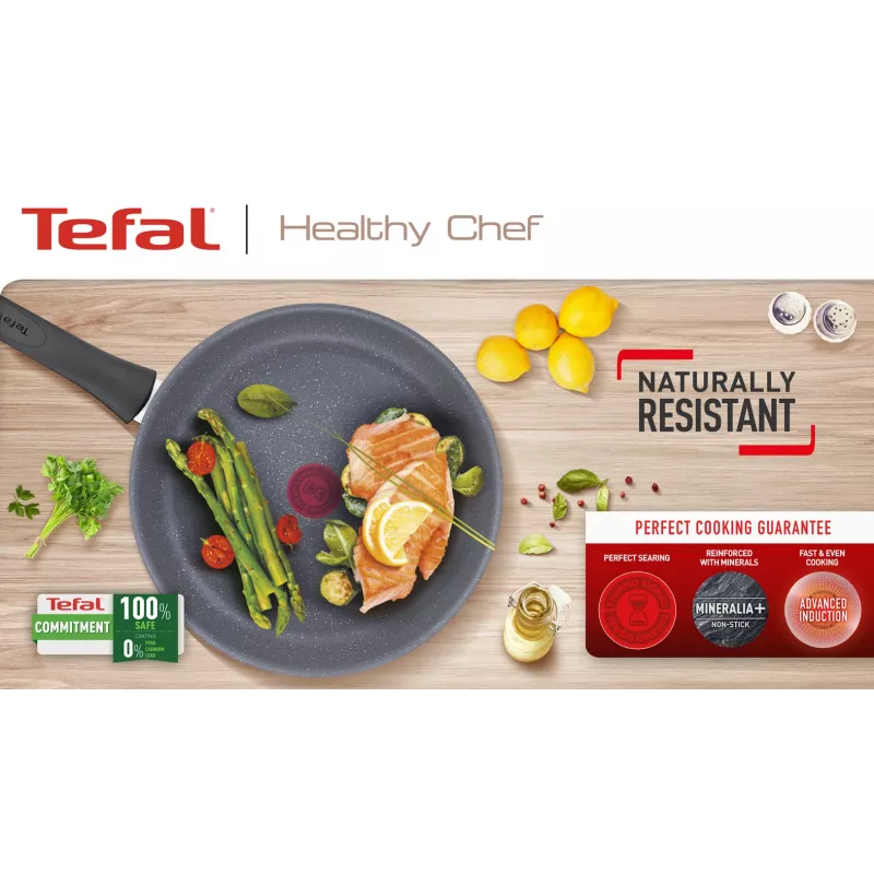Yleispaistinpannu Tefal Healthy Chef G15002 pyöreä 20 cm harmaa
