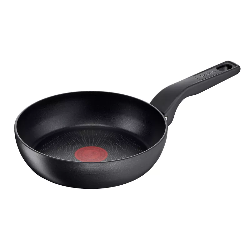 Tefal Hard Titanium Pro G28990 paistinpannusarja, 2 kpl, titaanipinnoite, alumiini, induktio, 175°C, musta