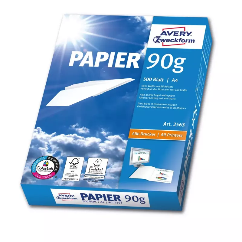 Tulostinpaperi A4 Avery 90 g/m² 500 arkkia