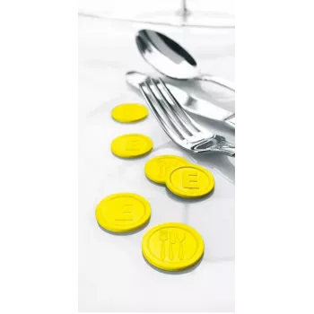 SIGEL WM002 ruoka-/tapahtumamerkit, keltaiset, 100 kpl