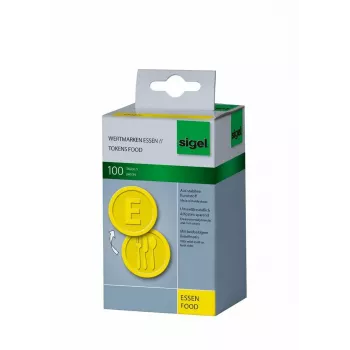 SIGEL WM002 ruoka-/tapahtumamerkit, keltaiset, 100 kpl
