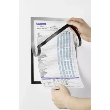 Magneettikehys A4 Durable Duraframe hopea