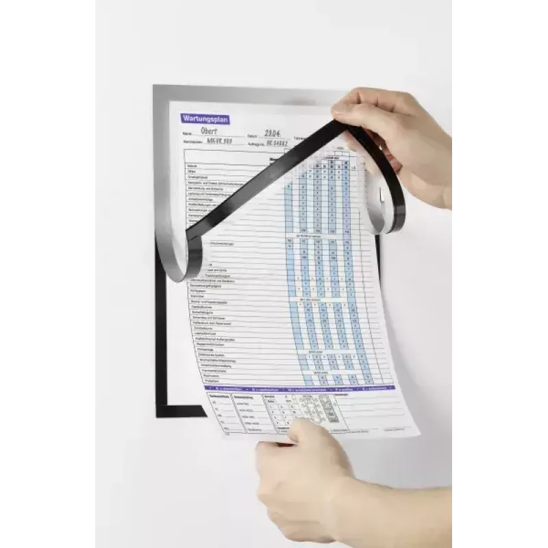 Magneettikehys A4 Durable Duraframe hopea