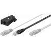 Goobay 95286 TAE-sovitinkaapeli, 2x RJ45 - RJ45 (8P8C) / TAE-F, 3 m, musta/harmaa