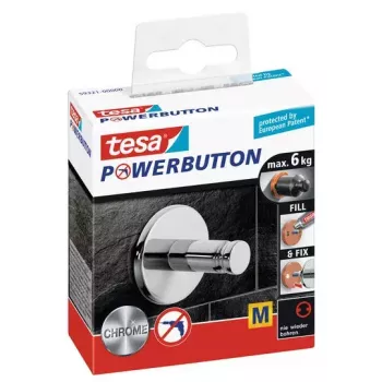 Yleiskoukku TESA Powerbutton 59321 kromi