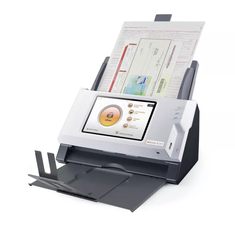 Plustek eScan A280 Essential ADF-skanneri 600 x 600 DPI A4 musta, valkoinen