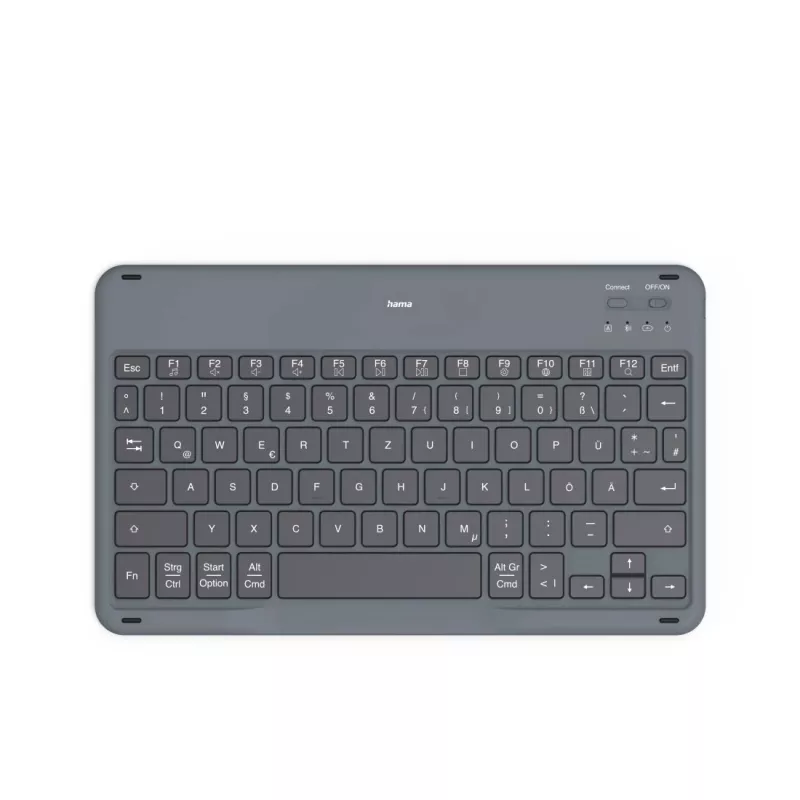 Hama Travel 500 Bluetooth-näppäimistökotelo 7–11 tuuman tableteille, QWERTZ (DE), musta