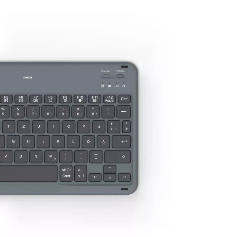 Hama Travel 500 Bluetooth-näppäimistökotelo 7–11 tuuman tableteille, QWERTZ (DE), musta