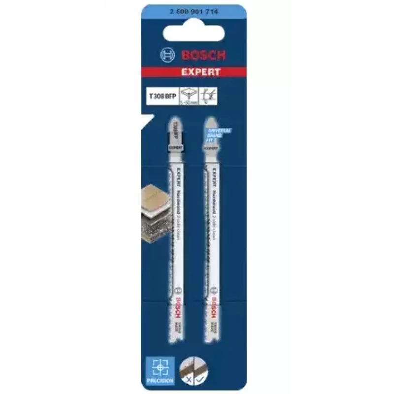 Pistosahanterä Bosch T 308 BFP bimetal 2 kpl laminaattilevyille