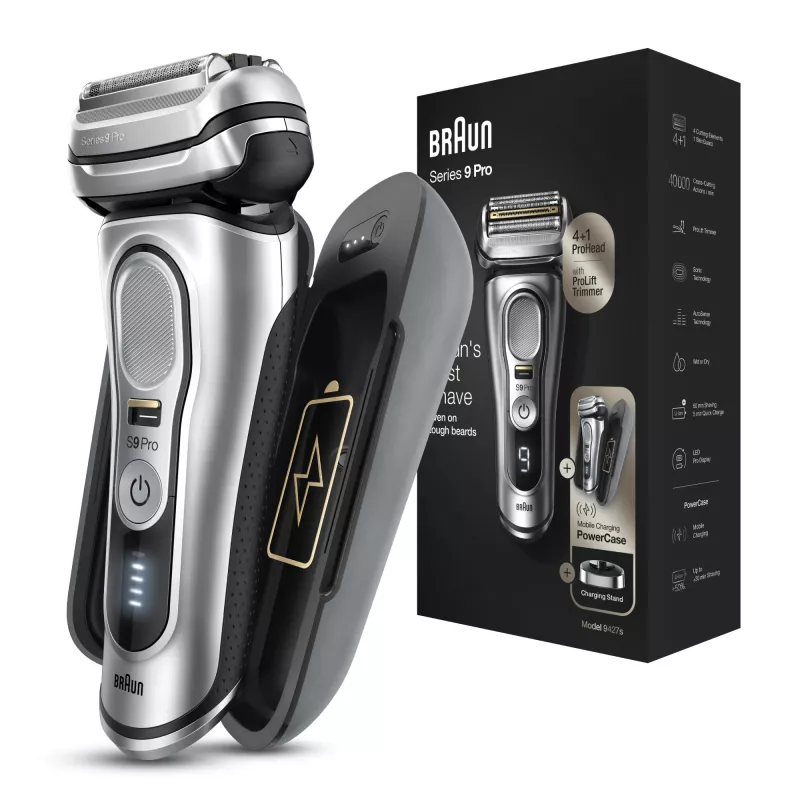 Braun Series 9 Pro 81744531 miesten parranajokone kalvoparranajokone trimmeri hopea