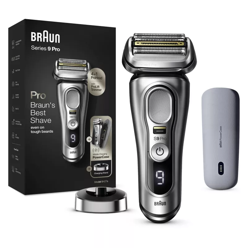 Braun Series 9 Pro 81744531 miesten parranajokone kalvoparranajokone trimmeri hopea
