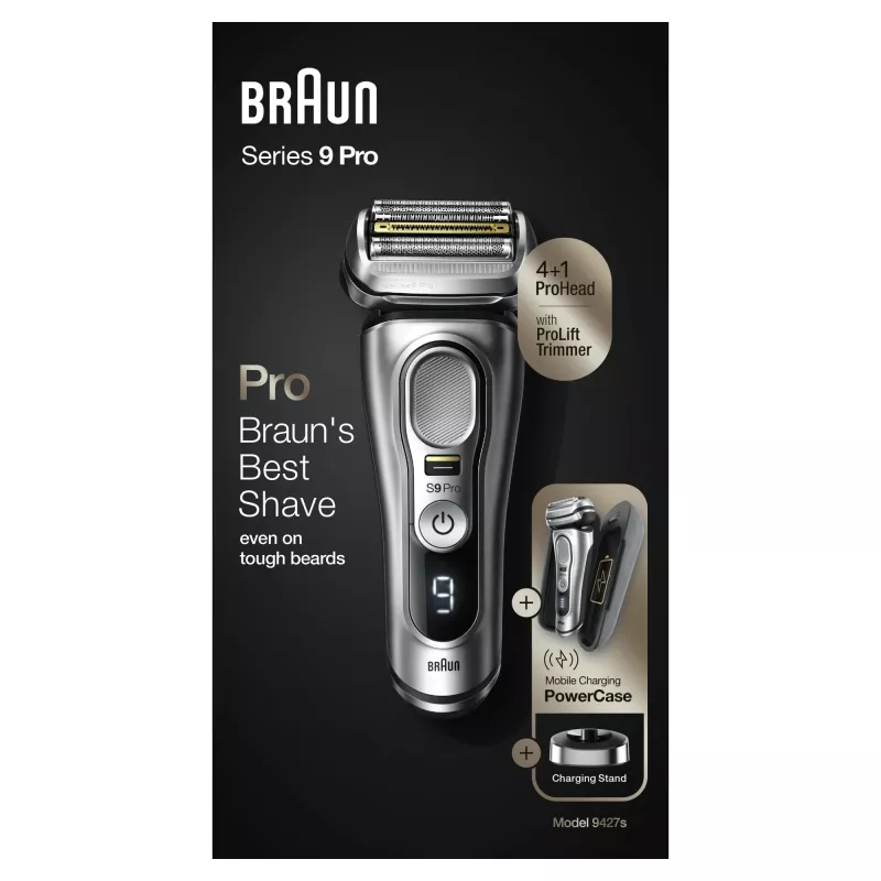 Braun Series 9 Pro 81744531 miesten parranajokone kalvoparranajokone trimmeri hopea