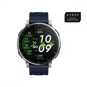Älykello Amazfit W2558GL2N — 1,32 tuuman (3,35 cm) AMOLED 466×466 px, GPS, 365 mAh, silikoniranneke (sininen)