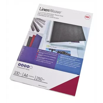 GBC LinenWeave kansiot 250 g/m² A4 punainen (100), A4, punainen, 250 g/m², 100 kpl, Egypti