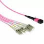 ACT 2 metriä monimuoto 50/125 OM4 fanout-patchkaapeli 1x MTP-liitin - 4x LC duplex 8 kuitua