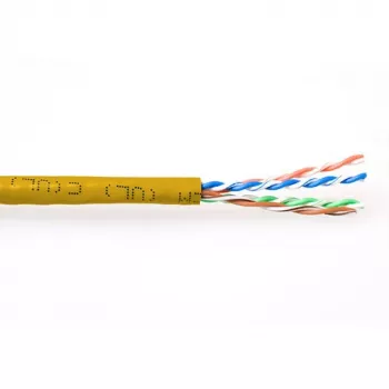 Verkkokaapeli ACT CAT6A U/UTP PVC 305 m keltainen