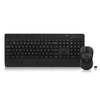 ACT langaton näppäimistö-hiiri-sarja (Qwerty), hiljainen klikkaus, ympäristöystävällinen, kierrätetyistä materiaaleista