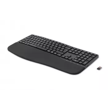 HP 680 Comfort Dual-Mode -näppäimistö, täysikokoinen (100 %), langaton, RF Wireless + Bluetooth, QWERTY, musta
