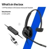 Johdollinen stereo-headset HP Poly Mission 425 USB — Bulk, paino 132 g