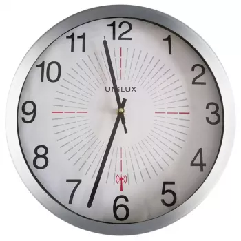 Kvartsiseinä kello Unilux Outdoor Round – 35,5 cm halkaisija, paristo AA, 1,5V