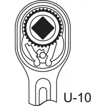 GEDORE 6142700 Alumiininen suunnanvaihtovitkain 1/2"