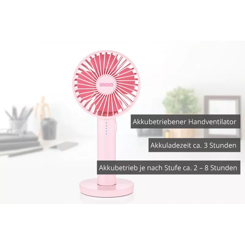Unold Breezy II pinkki 10 cm käsituuletin