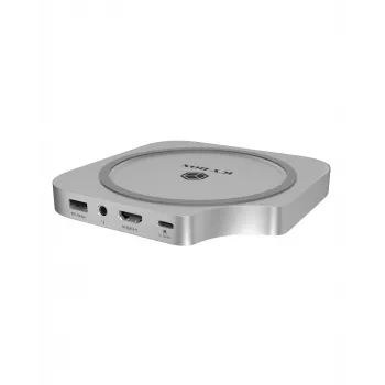 ICY BOX 7-in-1 USB Type-C telakointiasema M.2 NVMe-paikalla, SSD, muistikortti, M.2, 4 TB, USB 3.2 Gen 2 (3.1 Gen 2) Type-C, hopea, alumiini