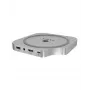 ICY BOX 7-in-1 USB Type-C telakointiasema M.2 NVMe-paikalla, SSD, muistikortti, M.2, 4 TB, USB 3.2 Gen 2 (3.1 Gen 2) Type-C, hopea, alumiini