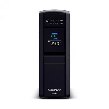 CyberPower CP1200EIPFCLCD keskeytymätön virransyöttö (UPS) Line-Interactive 1,2 kVA 720 W 6 AC-lähtöä