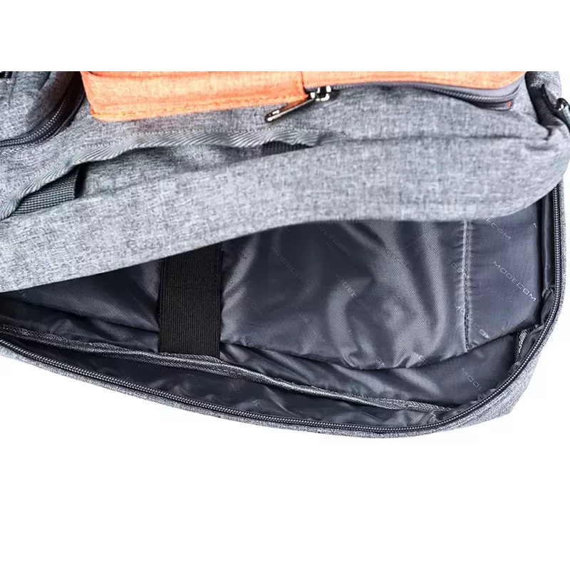 MODECOM RENO -messengerlaukku 15,6 tuuman (39,6 cm) kannettaville, nylon, harmaa/oranssi