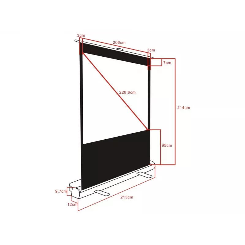 Multibrackets M 16:9 kannettava projektiovalkokangas 200x112, 90