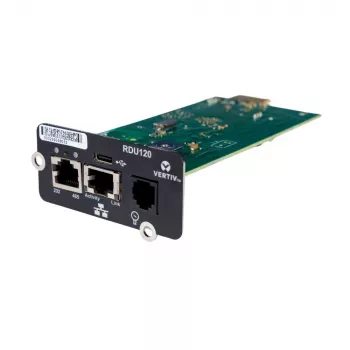 Vertiv Liebert IntelliSlot RDU120 - verkkokortti, etävalvontasovitin, RS-485, USB-liitäntä, UL2900-1-kyberturvallisuussertifioitu, 1 Gb Ethernet (RDU120)