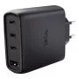 TRUST Maxo 65W AC-pikalaturi sisäkäyttöön, 3× USB-C, max. 20V, 2 m kaapeli, musta