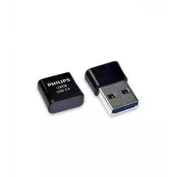 Philips Pico -USB-muistitikku, 128 GB, USB Type-A 3.2 Gen 1 (3.1 Gen 1), musta